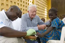 The Carter Center launches the first international campaign to eradicate Guinea worm.